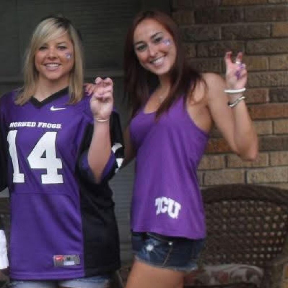 Woman's TCU Tank Top with Ruffled Back - Size M